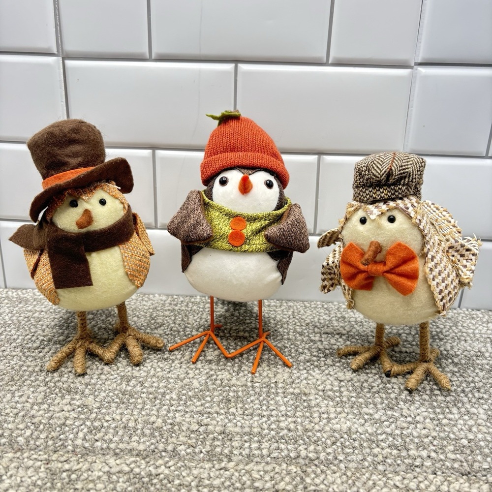 Target Spritz Featherly Friends Fall Autumn Birds Lot Set Of 3 Decos